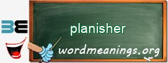 WordMeaning blackboard for planisher